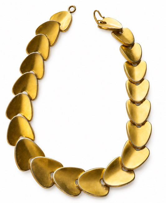 1990s signed Robert Lee Morris sculptural link necklace