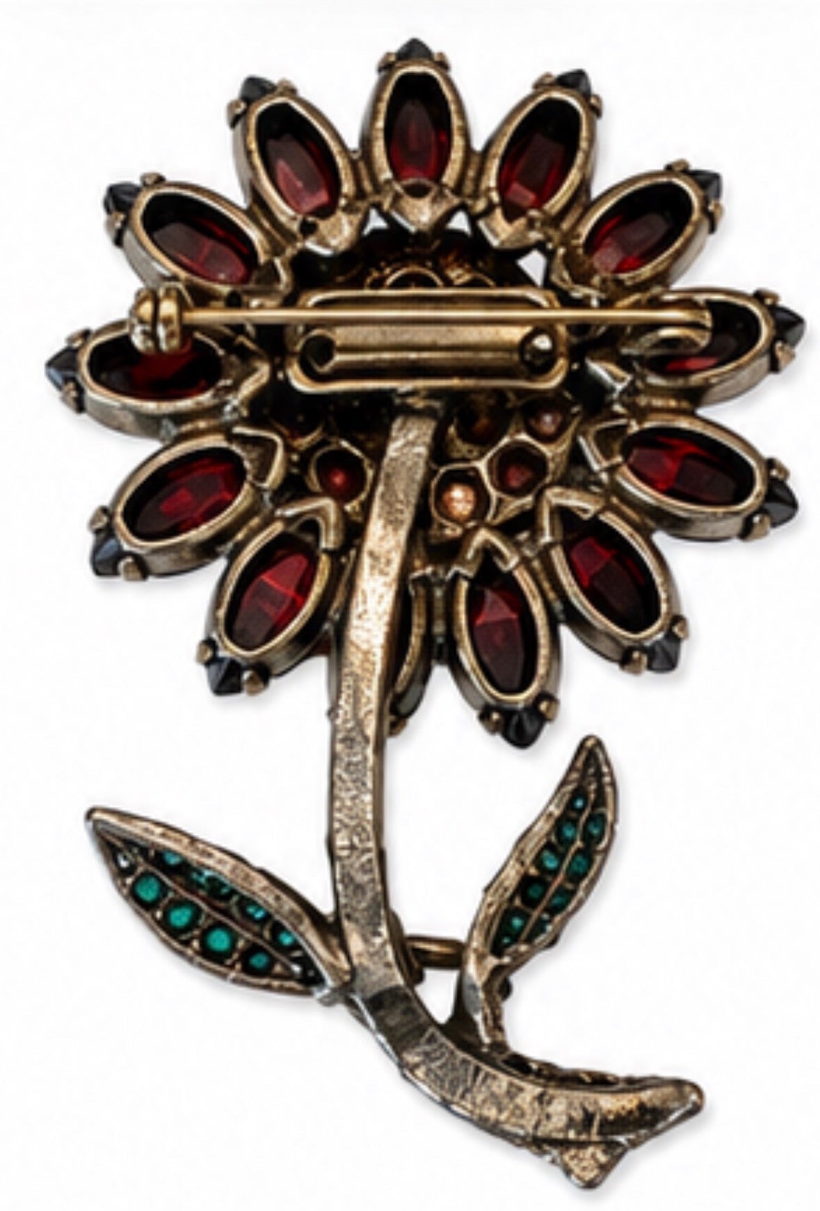 1950s rhinestone flower brooch signed WEISS