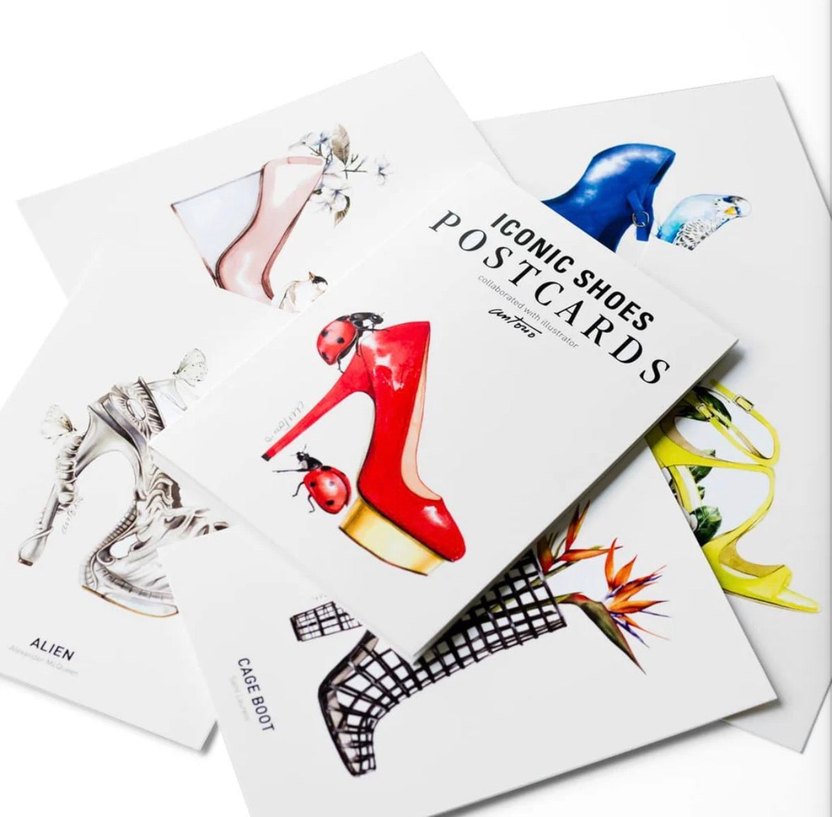 Iconic Shoes Postcards Illustrated by Antonio Soares
