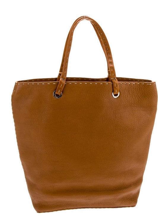 Vintage tan Fendi Selleria tote. Comes with dust bag. Beautiful condition