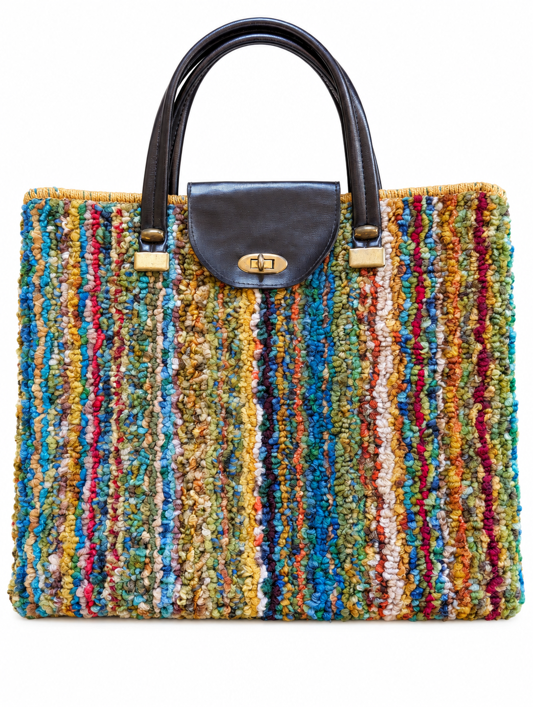 Vintage 1960s carpet bag by Jerry Terrence