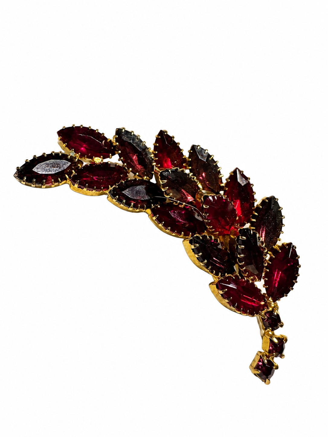 Judy Lee red leaf brooch