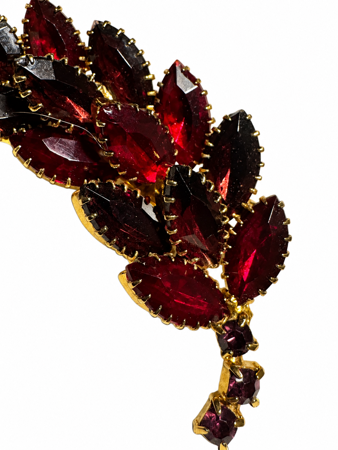 Judy Lee red leaf brooch