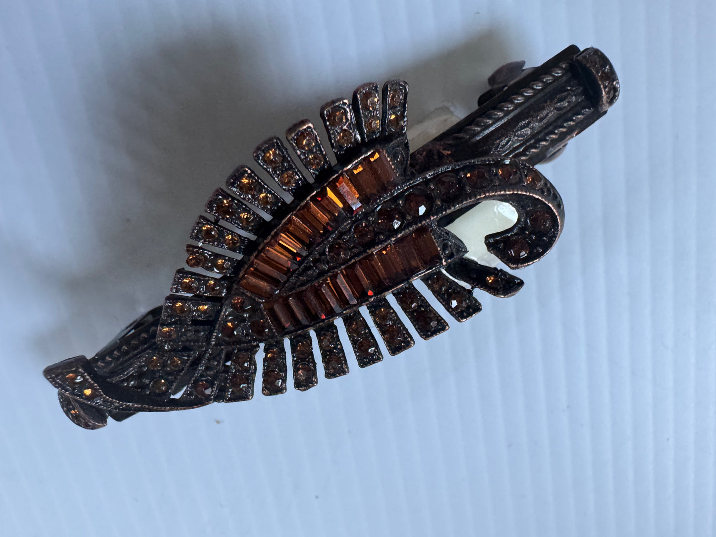 1990s topaz crystal barrette