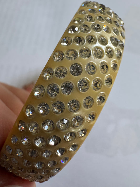 1960s bakelite with rhinestone bangle bracelet