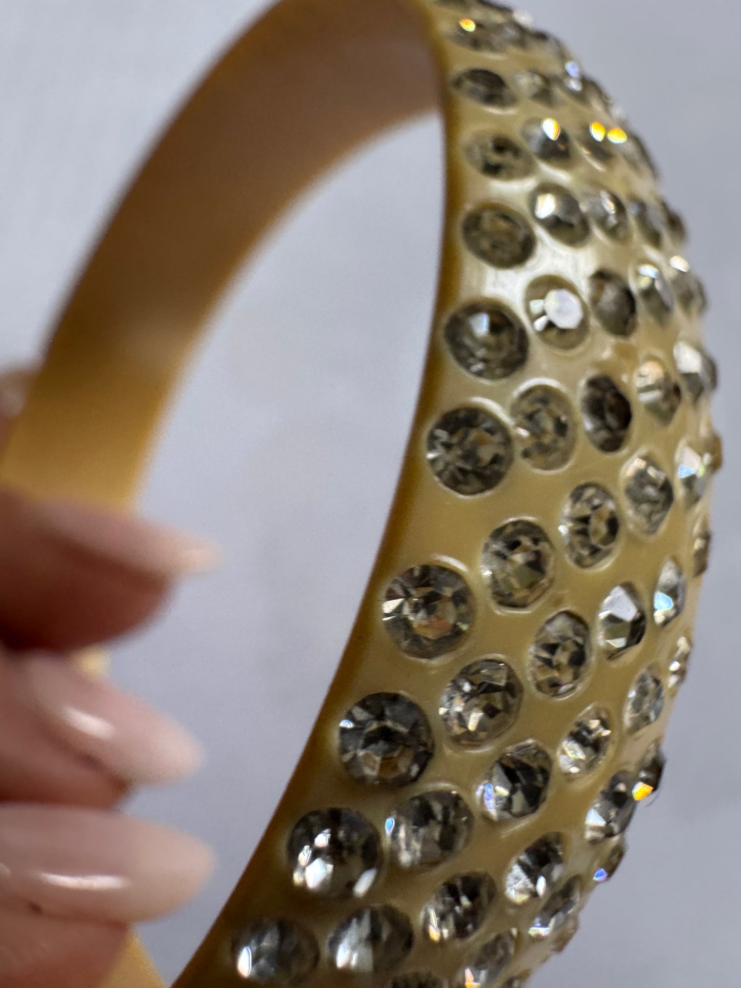 1960s bakelite with rhinestone bangle bracelet