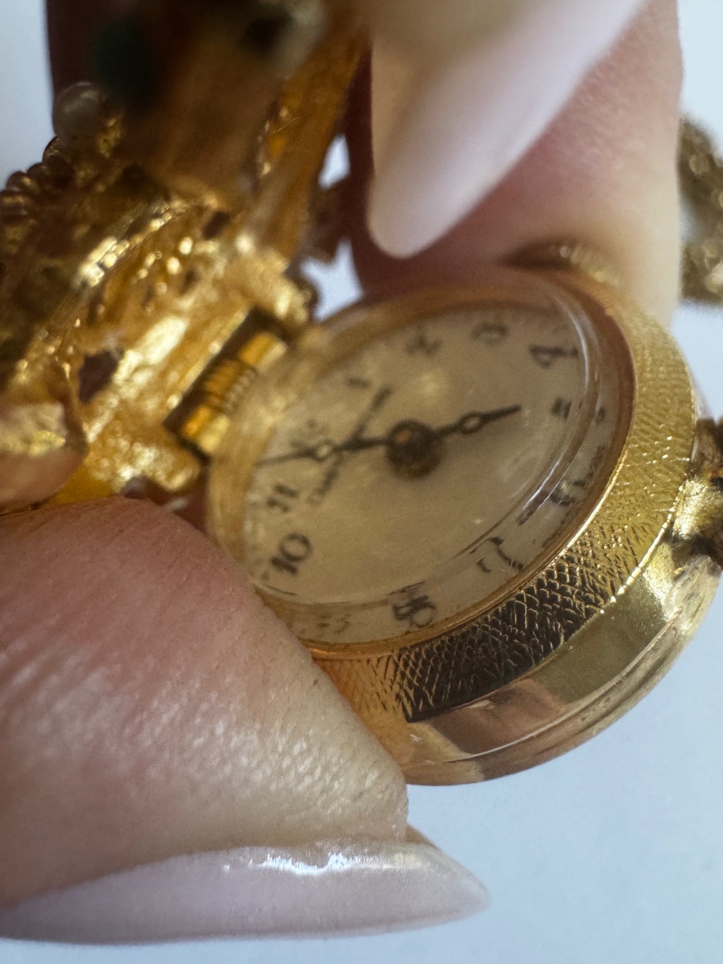 1970a vintage turtle watch necklace ~ use turtle as a charm as well!