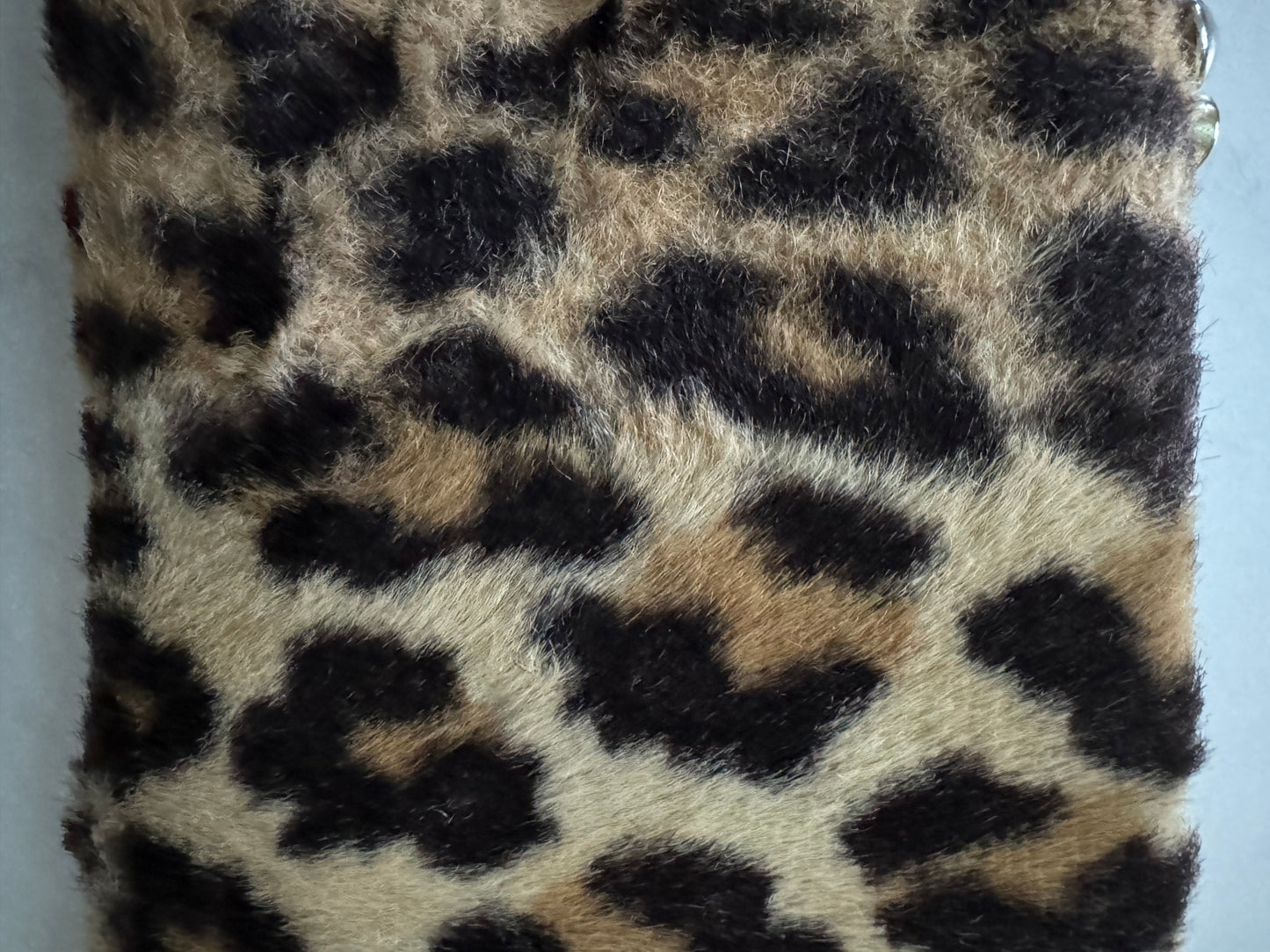 1950s faux leopard convertible clutch