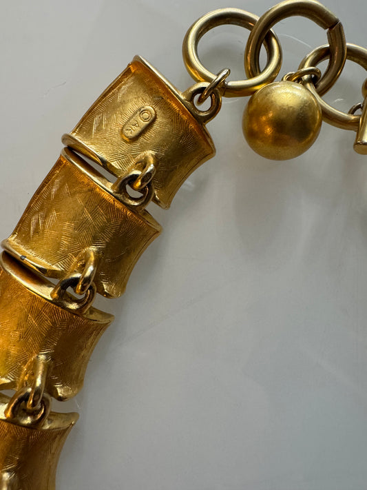 Vintage gold tone and Klein 1980s choker necklace