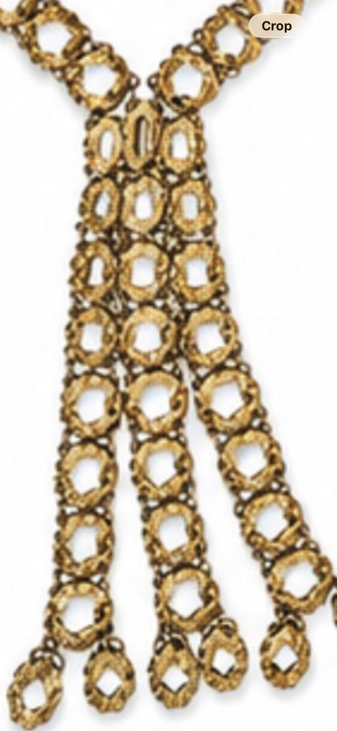 Vintage signed 1960's MONET tassel necklace in both gold/silver tone