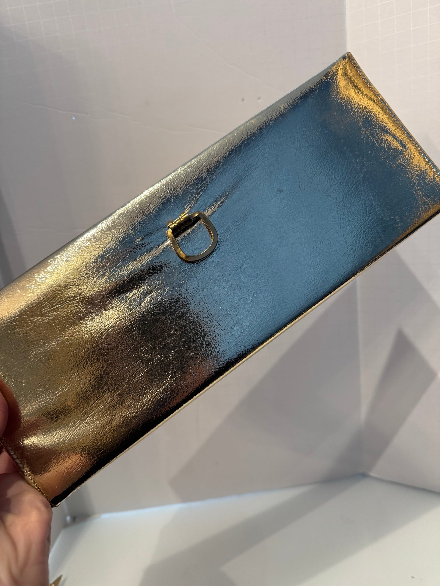 1970s long gold clutch￼
