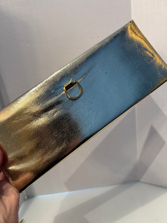 1970s long gold clutch￼