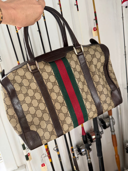 Fabulous vintage late 70s early 80s Gucci Boston bag