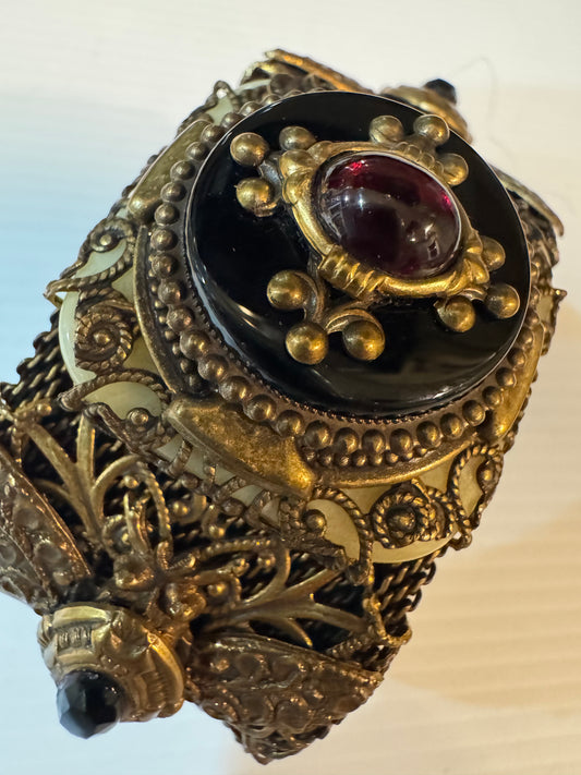 Early 2000s Byzantine style cuff bracelet by Patrice