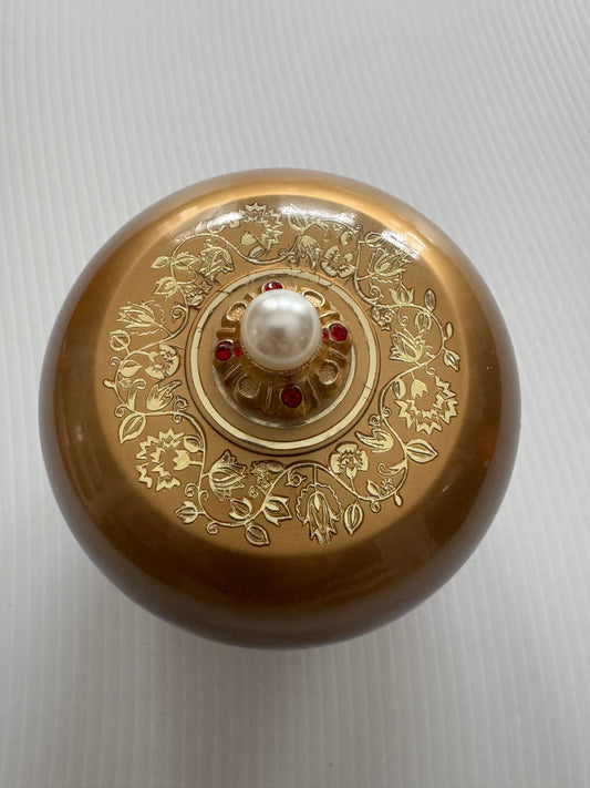 Vintage 1970s music box makeup compact