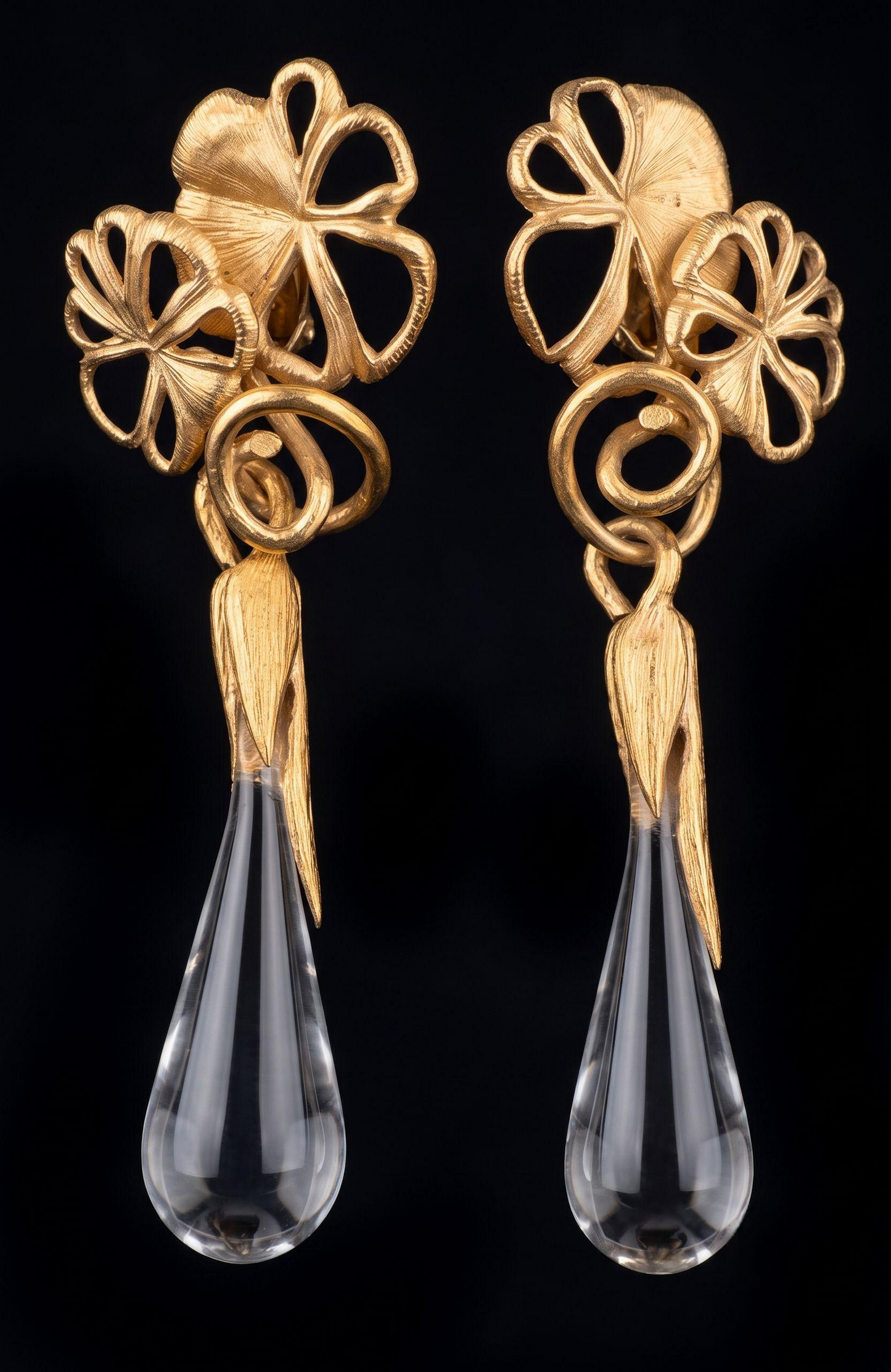 Inna Cytrine Paris 1980's clip on earrings.