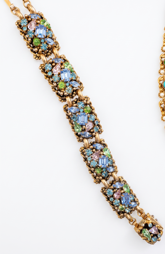 Vintage BARCLAY 1950's rhinestone bracelet