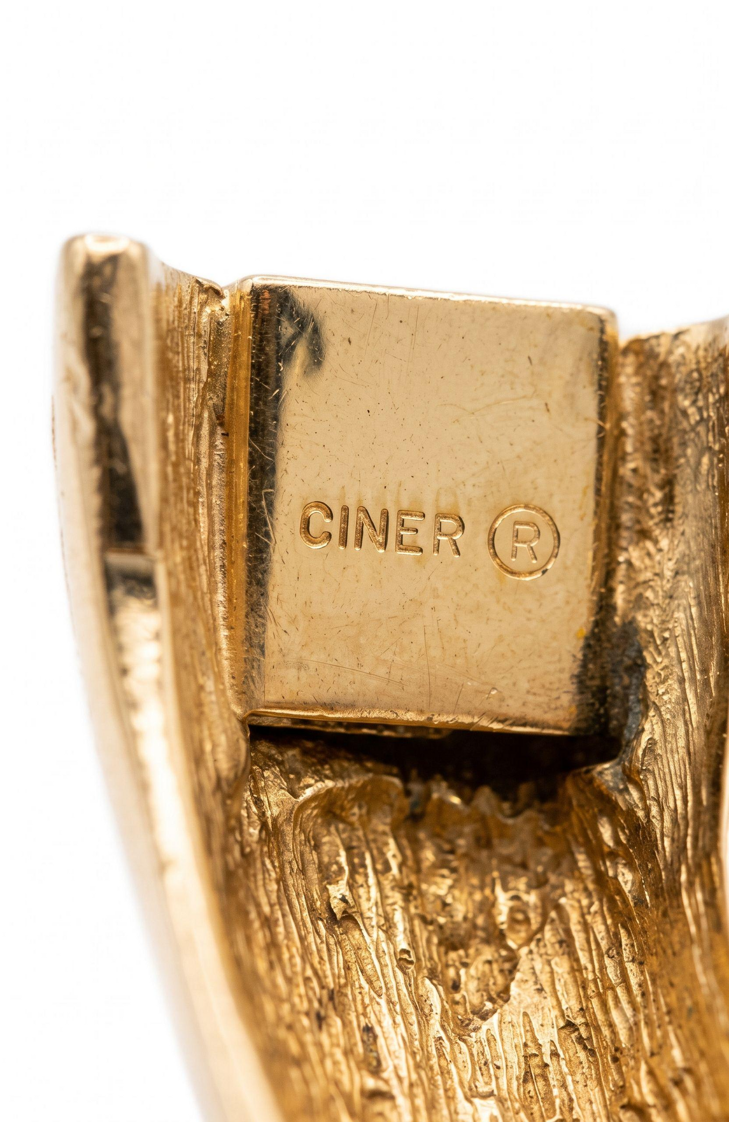 1970s/80s iconic  signed CINER Dolphin Bracelet in Black Enamel, Rhinestones. Gold Plated and Hinged
